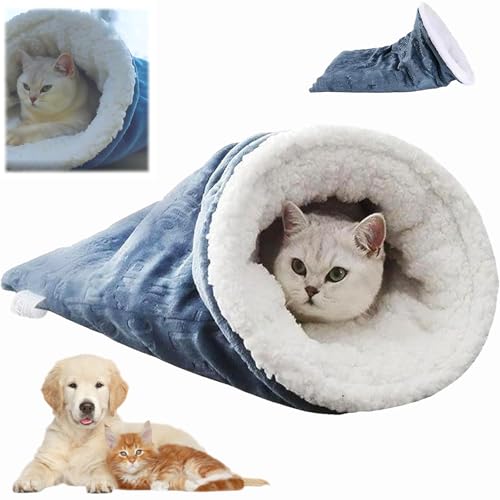 Cat Winter Sleeping Bag,Cat Sleeping Bag,Cat Sleeping Bag for Indoor Cats,Winter Cat Sleeping Bag,Soft Plush Large Cat Sack Self Warm Cat Bed, for Cats Up to 6kg/14lb Cat Supplies and Small Dogs (1) von Qosneoun