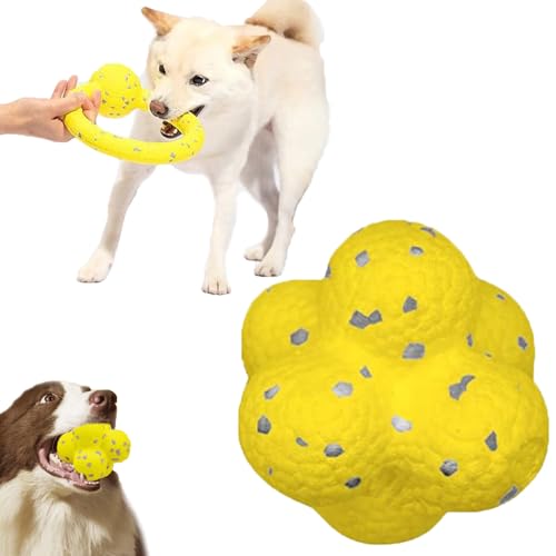 Pfotenstern Kauzauber Ball, Kauzauber Ball Für Hunde, Pfotenstern Magic Ball, Kauzauberball Hund, Hundespielzeug Ball For Hunde Ball Strapazierfähiges Für Große, Mittelgroße, Kleine Hunde (D) von Qosneoun