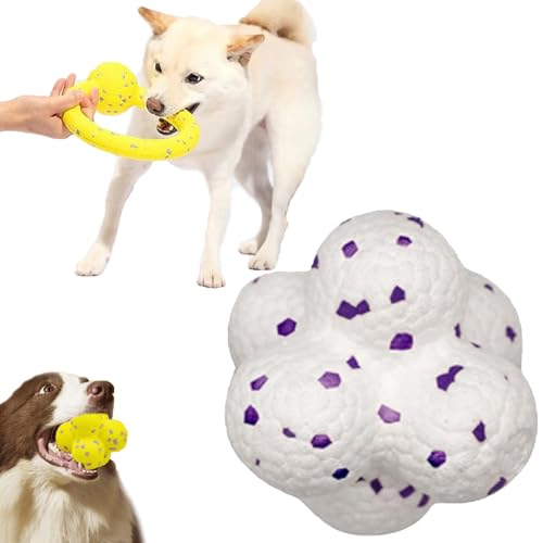 Pfotenstern Kauzauber Ball, Kauzauber Ball Für Hunde, Pfotenstern Magic Ball, Kauzauberball Hund, Hundespielzeug Ball For Hunde Ball Strapazierfähiges Für Große, Mittelgroße, Kleine Hunde (F) von Qosneoun