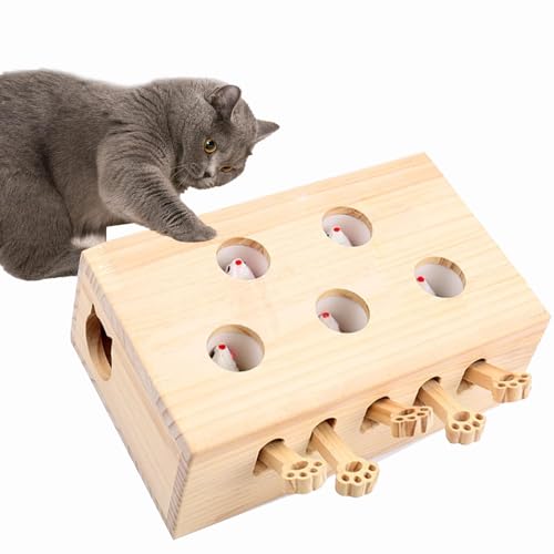 Qosneoun Miaofairy Katzenspielzeug, Miaofairy Whack-A-Mole, 3-In-1-Katzenkratzbaum Und Spielzeug, Interaktives Katzenspielzeug,Lustige Geschenke Für Katzen (C) von Qosneoun