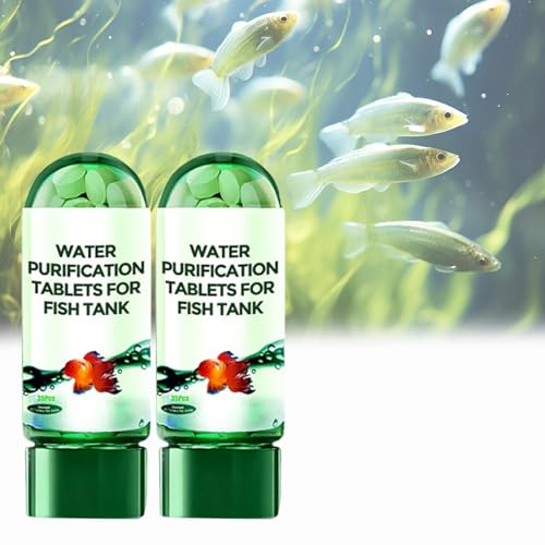 Qosneoun Powerful Aquarium Water Purification Tablet Water Purification Tablets for Fish Tank Say Goodbye to Fish Tank Turbidity (2) von Qosneoun