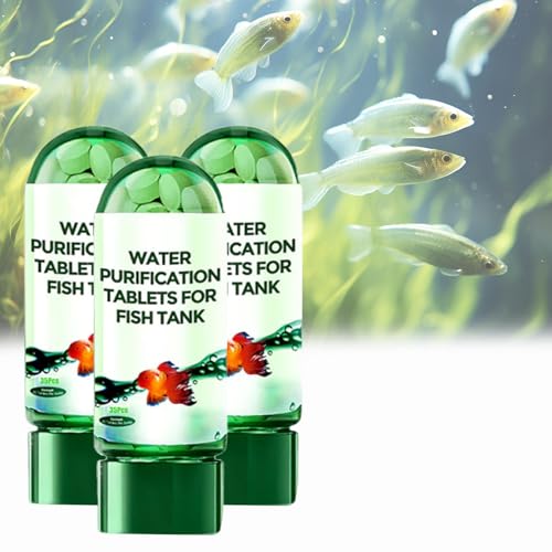 Qosneoun Powerful Aquarium Water Purification Tablet Water Purification Tablets for Fish Tank Say Goodbye to Fish Tank Turbidity (3) von Qosneoun