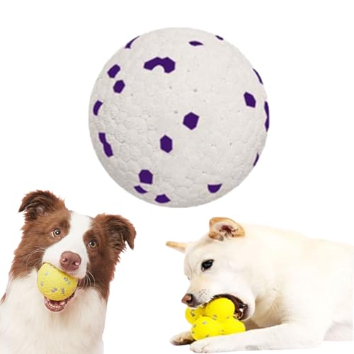 Qosneoun The Mellow Dog Calming Ball, Calming Balls for Dogs, Mellow Dog Yellow Ball, The Mellow Dog Ball Direction, Yellow Calming Dog Ball for Aggressive Chewers (B-White) von Qosneoun