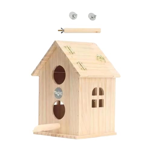 Qsvbeeqj Hanging Holzvogelhaus Brütet Papageien Natürlicher Vogel Sicheres Nestings Box Für Innen Oder Außen Oder Outdoor Doppel Perforierte Vogelkiste Qsvbeeqj Hanging Holzvogelhaus Brütet Papageien Natürlicher Vogel Sicheres Nestings Box Für Innen Oder Außen Oder Outdoor Doppel Perforierte Vogelkiste von Qsvbeeqj