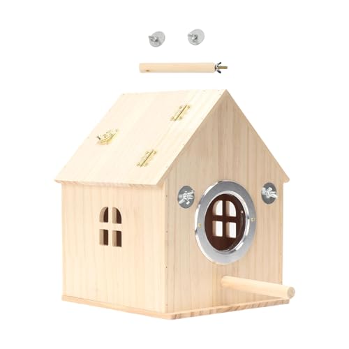 Qsvbeeqj Hanging Holzvogelhaus Brütet Papageien Natürlicher Vogel Sicheres Nestings Box Für Innen Oder Außen Oder Outdoor Doppel Perforierte Vogelkiste Qsvbeeqj Hanging Holzvogelhaus Brütet Papageien Natürlicher Vogel Sicheres Nestings Box Für Innen Oder Außen Oder Outdoor Doppel Perforierte Vogelkiste von Qsvbeeqj