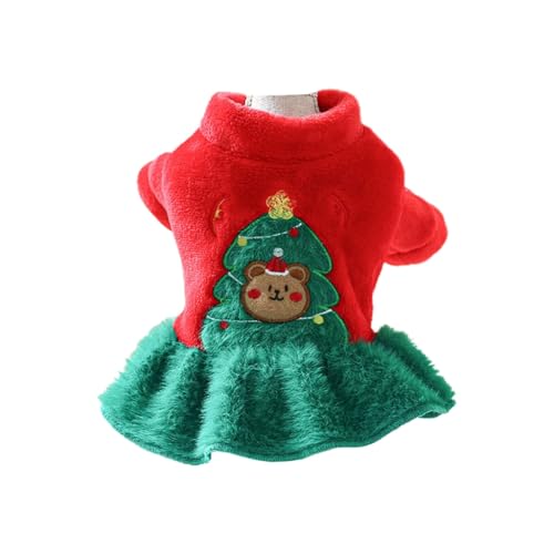 Hundemantel mit Kapuze, Weihnachtspullover für kaltes Wetter, zweibeiniges Kleid, Welpen, für drinnen und draußen, Kleid von Qsvbeeqj