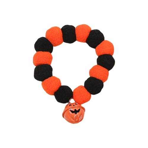 Qsvbeeqj Halsband, Hundehalsband, Pompons, Halsband, Halskette, Halloween, Haustierhals, Schmuck, Pompons, Halskette, Partyzubehör von Qsvbeeqj