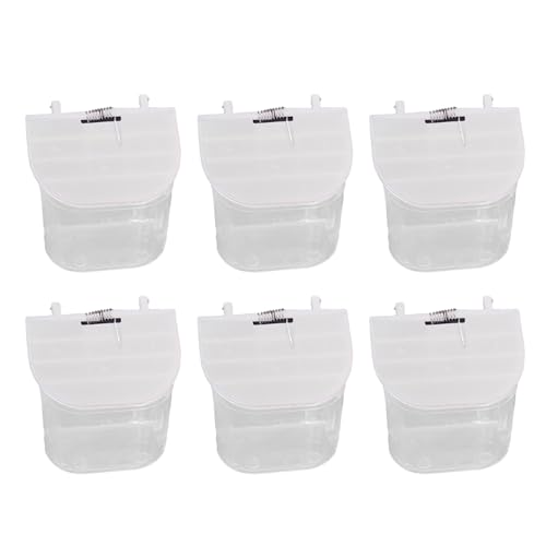 Qsvbeeqj Papageien Feeder Tasse Vogelfutter Spender Anti Verschütten Vogel Futter Schüssel Samen Behälter Vogel Käfig Zubehör 6PCS von Qsvbeeqj