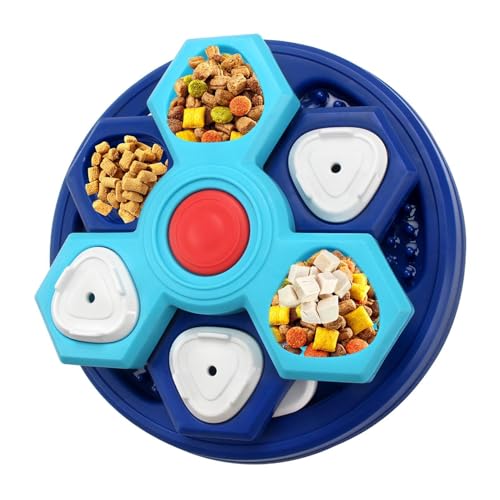 Pet Slow Feeder Bowl, interaktiver Pet Feeder Bowl, Food Puzzle Bowl, interaktiver Dog Slower Feeder für kleine und mittelgroße Hunde und Katzen, Rutschfester 3-lagiger Slow Dog Feeder-Behälter von Quaeetyu