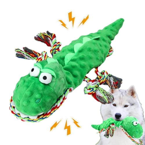 Quaeetyu Plüsch-Quietschspielzeug für Hunde, Kauspielzeug für Welpen zum Zahnen,Zahnreinigungs-Quietschspielzeug für Hunde - Plüsch-Hundespielzeug in Tierform, quietschendes Kauspielzeug für Hunde mit von Quaeetyu