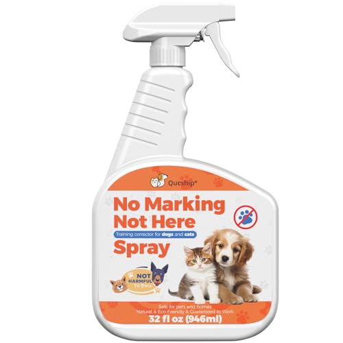 Qucship Dog Stay Away Spray – Not-Here Hundespray für effektives Indoor-Training – eine sichere Lösung, um unangemessene Urinunfälle zu stoppen, einfach zu verwenden, 907 ml von Qucship