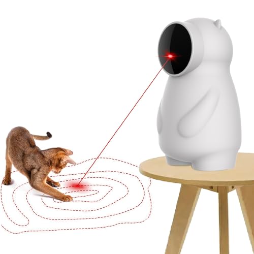 Queath Katzenspielzeug, LED-Licht für Katzen, mit echter und wiederaufladbarer Flugbahn, automatisch, interaktives Spielzeug für Indoor-Katzen/Welpen/Hunde von Queath