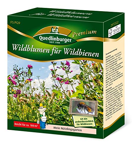 Quedlinburger 2972322 Wildblumen für Wildbienen (100 g) (Wildblumensamen) von Quedlinburger