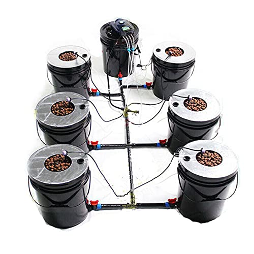 DWC Hydrokultur Grow System Kit 20L x 7 Bucket Indoor Hydroponic Anzucht-System von Queeucaer