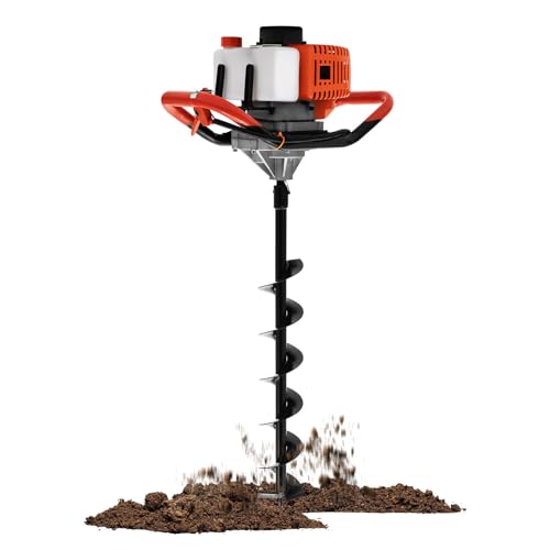 Duty Benzin Erdbohre 2.3KW 71CC 2-Takt Petrol Earth Auger Powered Post Hole Digger Zaun Extension Bar Garten Borer mit Bohrern für das Bohren von Zaunpfosten Foundations Plant Holes auf Manual Start von Queeucaer