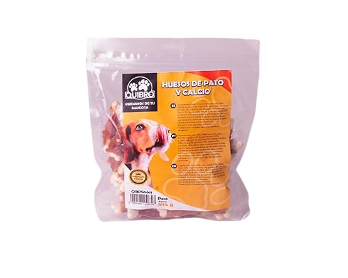 Quibropets Entenknochen mit Kalzium, Leckerlis für Hunde, natürliche Belohnungen ohne Getreide, Snacks für Haustiere, getrocknete Leckereien, 545 g von Quibropets