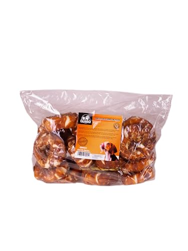 Quibropets Entenlederringe, Snacks und Leckerlis für Hunde, Leckerlis für Haustiere, ideal für große und mittelgroße Hunde, ca. 900 g von Quibropets