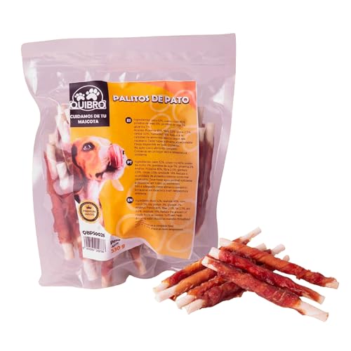 Quibropets Entenstäbchen für Hunde, natürliche und köstliche Snacks, 530 g, Premium-Leckerli für Haustierliebhaber von Quibropets