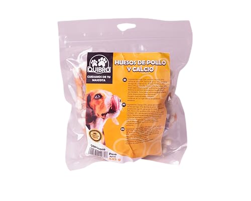 Quibropets Hühnerknochen mit Kalzium, Leckerlis für Hunde, natürliche Belohnungen, ohne Getreide, Snacks für Haustiere, getrocknete Leckereien, 545 g von Quibropets