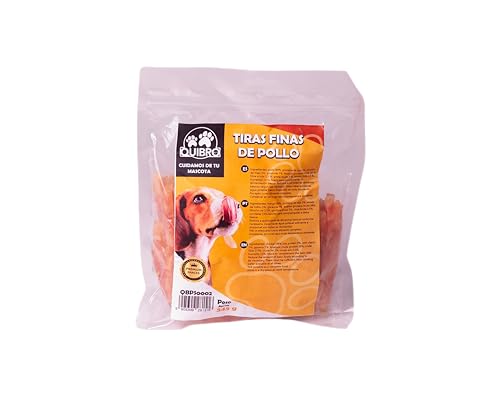 Quibropets Hühnerstreifen – Leckerlis für Hunde, natürliche Belohnungen ohne Getreide, Snacks für Haustiere, getrocknete Leckerlis, 530 g von Quibropets