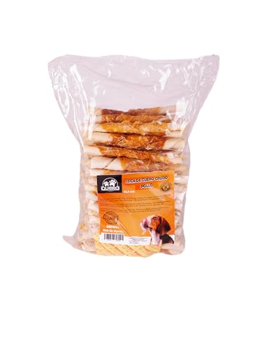 Quibropets Sticks Hühnerleder, Snacks und Leckerlis für Hunde, Leckerlis für Haustiere, ideal für große und mittelgroße Hunde, 950 g (12,5 cm) von Quibropets