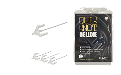 Quick Knot® Deluxe | Mähnenklammer für Pferde | Geeignet für Pferde und Ponys | Wiederverwendbar (Weiß, XL) von Quick Knot