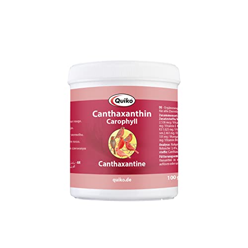 Quiko Canthaxanthin 100g - Carophyll - Ergänzungsfutter für Ziervögel mit Rotfaktor von Quiko