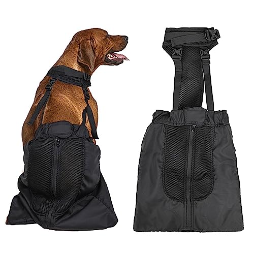 Quincry Zugsack für gelähmte Haustiere, Indoor-Hunderollstuhl-Alternative für behinderte Rücken, Hinterbeine, Hund, schützt Brust und Gliedmaßen, strapazierfähiges Nylon, atmungsaktiv und bequem, (L) von Quincry