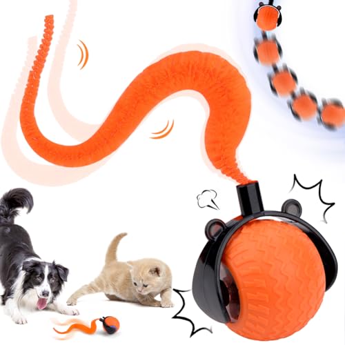 Quixion Katzenspielzeug Elektrisch, Interaktives Katzenspielzeug Katzenball, Magic Ball Hund, Chewie Rolling Ball, Katzenball Elektrisch Interaktives Hundespielzeug füR Hunde Und Katzen Jeden Alter von Quixion