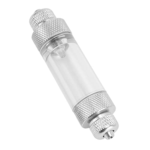 Qukaim Aquarium-Blasenzähler CO2-Blasenzähler für Aquarien, Aluminiumlegierung, CO2-Regler, Doppelkopf, genaue Zählung, 82 x 20 mm von Qukaim