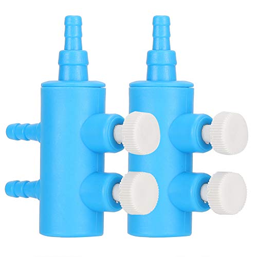 Qukaim Aquarium-Luftverteiler, 2-Wege-Sauerstoffpumpen-Adapter für Aquarien, kompatibel mit Standard-Luftpumpen von Qukaim