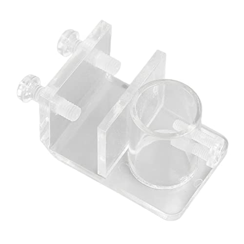 Qukaim Aquarium-Rohrhalter aus Acryl, hohe transparente Kristall-Wasserrohrklemme, Einzelloch 20 mm Innendurchmesser, CO2-Spiralblasenzähler, Aquarium-Zubehör von Qukaim