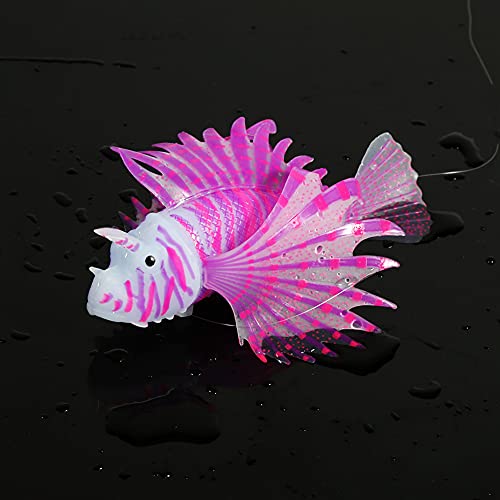 Qukaim Aquarium Simulation Fisch Aquarium Gefälschte Aquarium Dekoration Künstliche Koralle Ornament Glow Simulation Tier Ornamente Lila Ideal für Aquarium und Wasserlandschaften von Qukaim