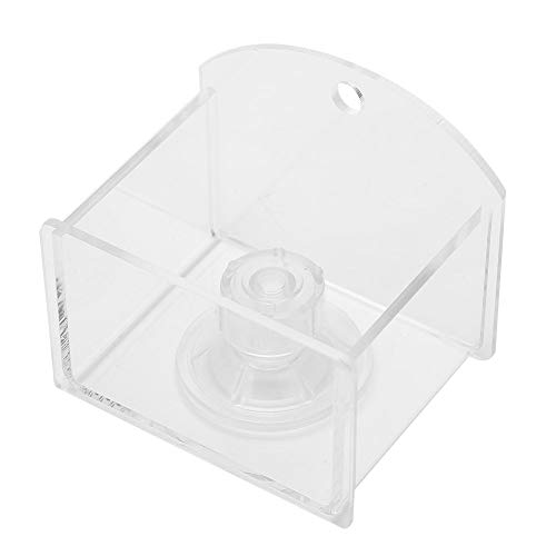 Qukaim Automatischer Trinker Acryl Schildkröte Becken Bad Trinken Futterbox Automatischer Tränke Eidechse Wasserspender Reptilienbedarf 20 x 15 x 5 cm Geeignet für Schildkröten und Eidechsen von Qukaim