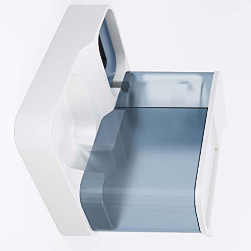 Qukaim Automatischer Wasserfutterspender für Hunde, 2-in-1, große Kapazität, Haustier-Wasserfutterspender mit transparentem Fenster für Hund Katze, Blau von Qukaim