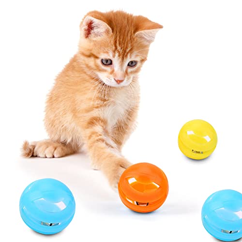 Qukaim Ball Toysfor Pets Katzenspielzeug Bälle mit Glocke, 10 Stück, ungiftiges Kätzchen, lustiges Spielzeug, Haustier-Ball, Katzenglocke, lustiger Ball von Qukaim