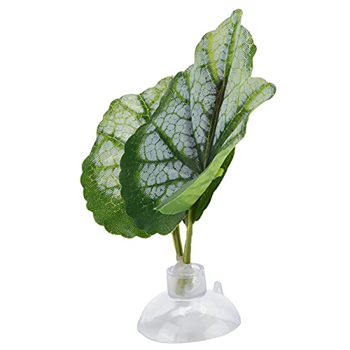 Qukaim Betta Betta Betta Leaf Hängematte, Grün Aquarium Ornament Betta Ruhebett Kunststoff Laub Pad für Aquarien, ideal zum Laichen und Entspannen von Qukaim