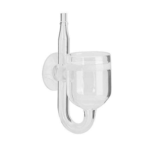 Qukaim CO2 Diffusor Aquarium Transparent Glas CO2 Refiner Diffusor mit Saugnapf für Fischpflanzentank, V AP-029 Geeignet für Wasserpflanzen und Fische, Einfache Installation von Qukaim