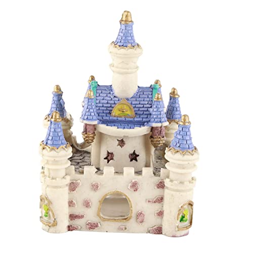 Qukaim Castle Aquarium Dekorationen Aquarium Harz Schloss Dekoration für Aquarium Hohe Simulation Römische Burg Ornament Aquarium Supplies von Qukaim