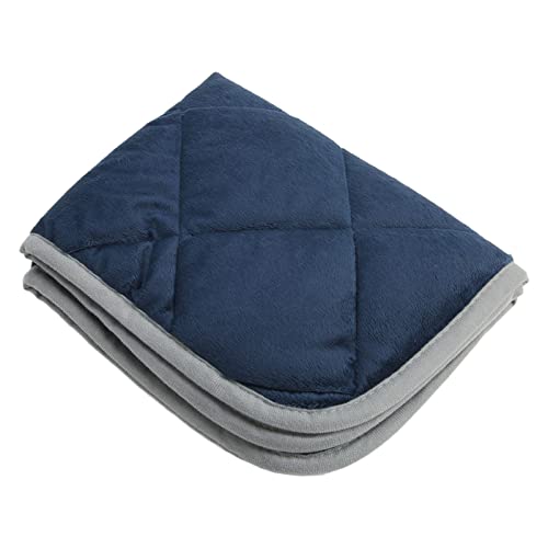 Qukaim Cat Pad Pet Warm Pad XL Wärmematte für Hunde und Katzen, rutschfestes Schlafbettkissen, Wintergebrauch, Dunkelblau mit grauem Rand von Qukaim