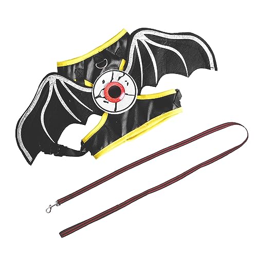 Qukaim Cosplay Fledermaus Haustier Kostüm Haustier Fledermaus Flügel Kostüm für Katzen Hunde Halloween Rollenspiel Outfit Cosplay Fledermaus Kostüm mit Geschirr Größe L Ideal für Partys und Feiern von Qukaim