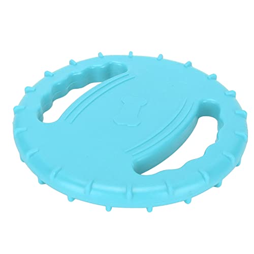 Qukaim Dog Flying Disc Dog Flying Disc Toy, Flexible TPR Squeaky Stress Relief, 2 Sides Hollow Design for Large Dogs, Pet Training Flying Disc, Sky Blue von Qukaim