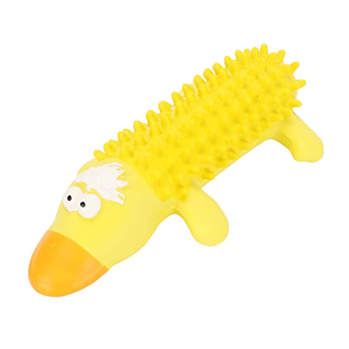 Qukaim Dog Molar Toy Dog Squeaky Toys, Cute Animal Modeling, Latex Chew Toy for Teeth Grinding and Cleaning, Interactive Toy for Dogs and Puppies, Yellow von Qukaim