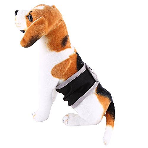 Qukaim Doggy Pants Bauchwindel für männliche Hunde, Schwarz, Größe M, Hundehose für den hygienischen Gebrauch, physiologische Hose, männliche Hundewindel, bequeme Passform von Qukaim