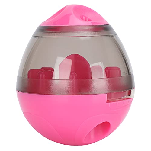 Qukaim Dogsfor Tumbler Ball Dogs Food Leak Ball, Interaktives Trainingsspielzeug, ABS & PC Futterspender für Tumbler Ball, Rosa, engagiert Haustiere in der Spielzeit, ideal zum Füttern und Trainieren von Qukaim