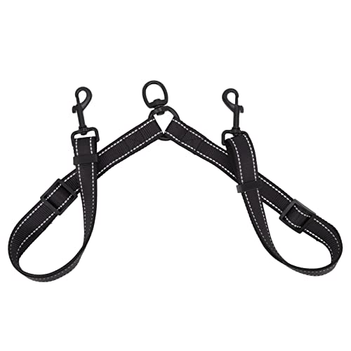 Qukaim Dual Leashesfor2 Dogs Hundeleine, Nylon, 2 Hundetrainingsleine mit 360-Grad-Drehgelenk, reflektierend, für Outdoor-Aktivitäten von Qukaim