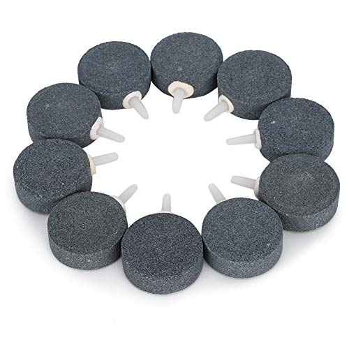 Qukaim Gasscheibe Stein 10pcs Fish Tank Air Bubble Stone Belüfter Hydroponische Sauerstoffplatte Scheibe für Aquarium Pumpe Geeignet für Teichpumpe Gasscheibe Stein von Qukaim