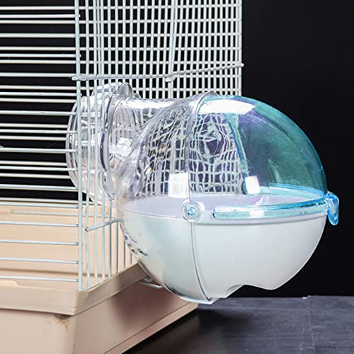 Qukaim Hamster Badezimmer Acryl Hamster Badezimmer WC Käfig Externe Tierhaus für Meerschweinchen Blau von Qukaim