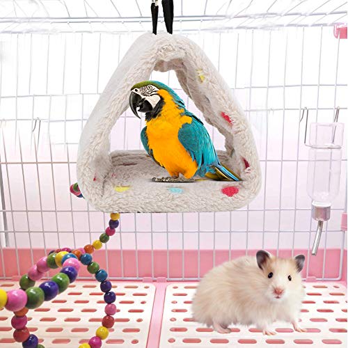 Qukaim Hamster Hängematte Plüsch Hamster Hängematte, Warmes Hängenest für Kleine Haustiere Vogel Hängende Nest für Papageien Myna Zuckergleiter 30x20cm Ideal für Kleintiere von Qukaim