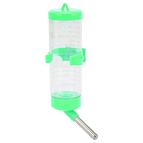 Qukaim Hamster Trinkflasche Hamster Wasserflasche Spender, Automatischer Kein Tropfen Trinkbrunnen für Kleintiere, 125 ml, Grün, Geeignet für Hamster und andere kleine Haustiere von Qukaim